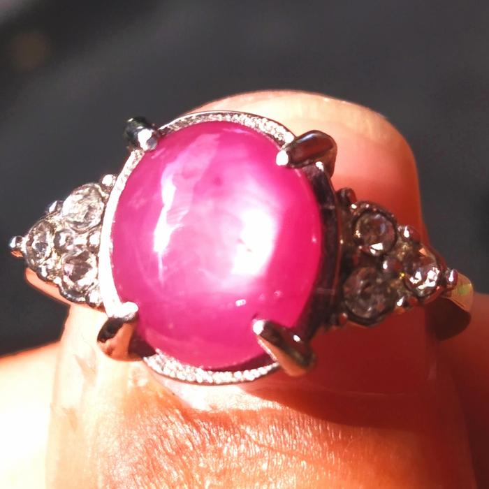 Cincin Wanita Batu Akik Permata Natural Ruby Madagaskar Top Quality