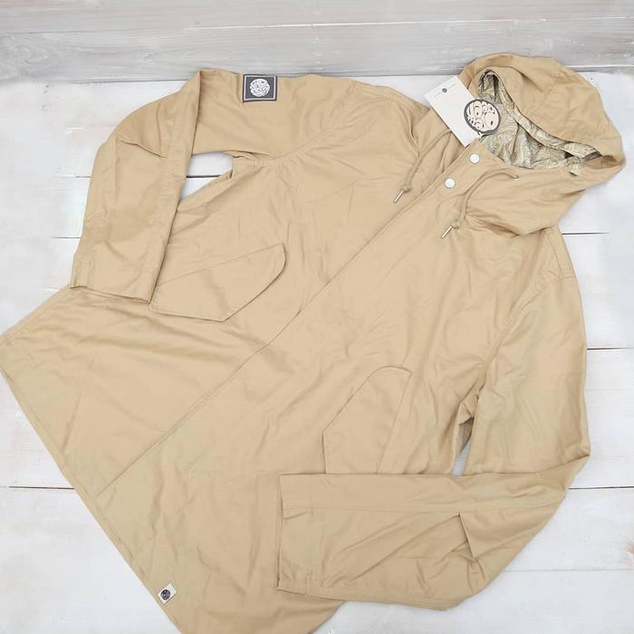 Pretty Green Cotton Zip Up Hooded Jacket Cream