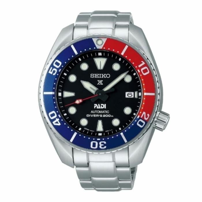Jam Tangan Pria Seiko Prospex PADI "Sumo" SPB181J1 Automatic Black Dial Pepsi Bezel Made in Japan SP