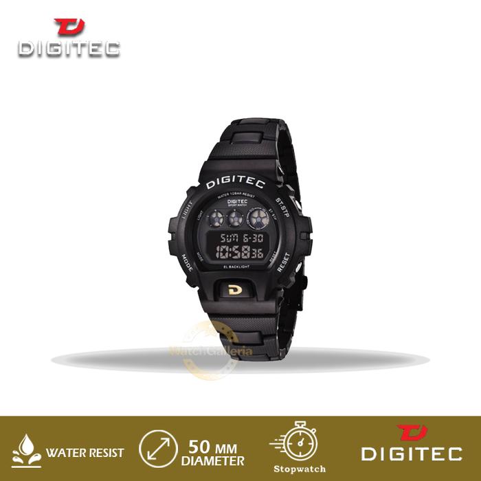 Jam Tangan Digitec Pria Rubber DG5198R DG-5198R BKGY-4B