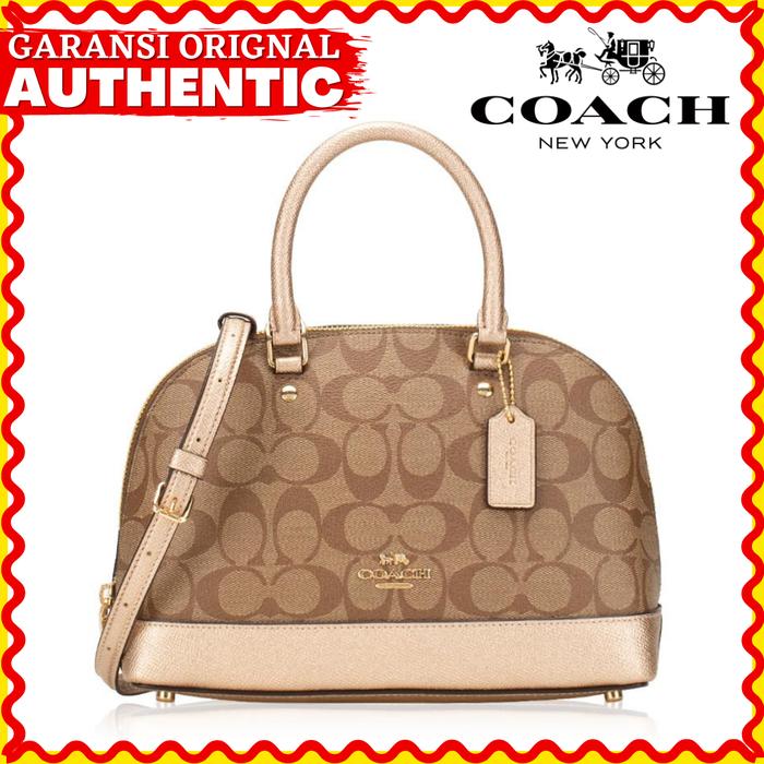 Tas Coach Mini Sierra Shoulder Bag Gold Wanita Branded Original