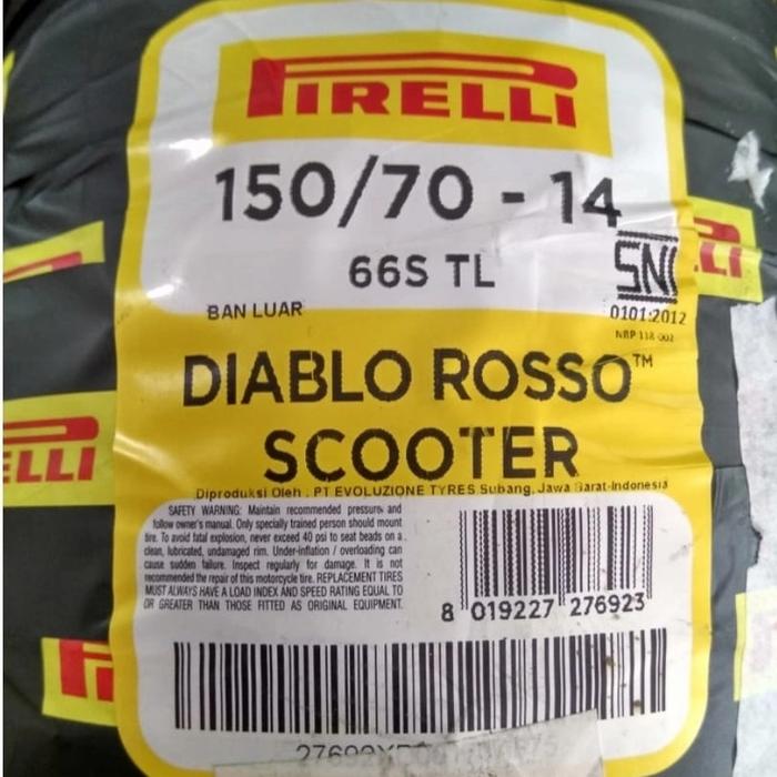 Pirelli Diablo Rosso Scooter 150/70 Ring 14