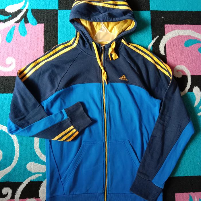 Hoodie Adidas Zipper 3 Tone Color Original Second