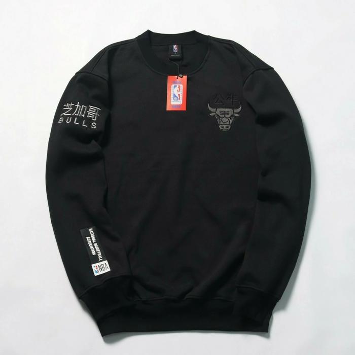 Sweater Crewneck NBA Bulls Bordir Full Tag & Label