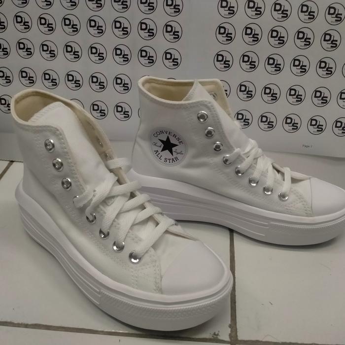 Sepatu Converse Chuck Taylor Move Hi platform white