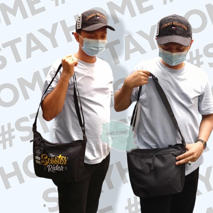 Tas Selempang Mini Anak Muda / Slingbag Mini Pria Wanita Vespa Rider