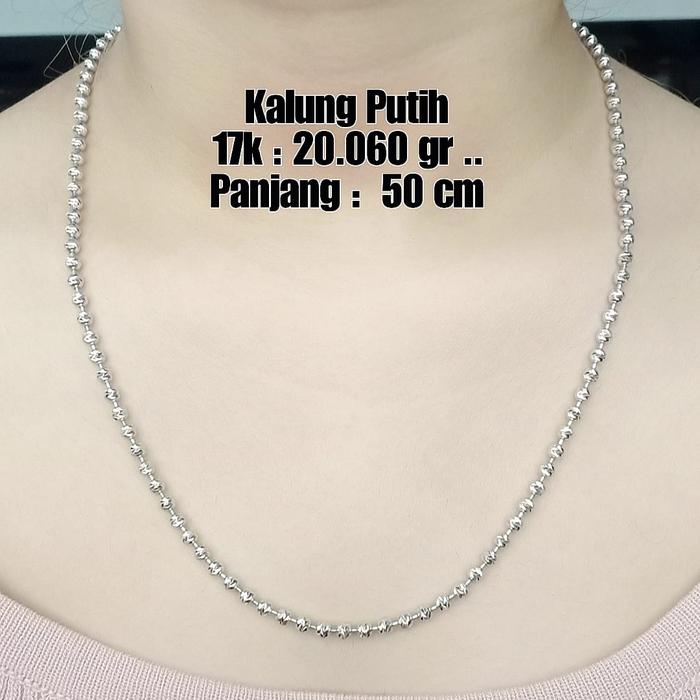 Kalung Emas / Mas Putih 75% Berat 20.060 Gram Panjang 50Cm