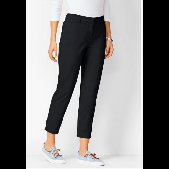 Celana Bahan Chinos Talbots Perfect Crop Black