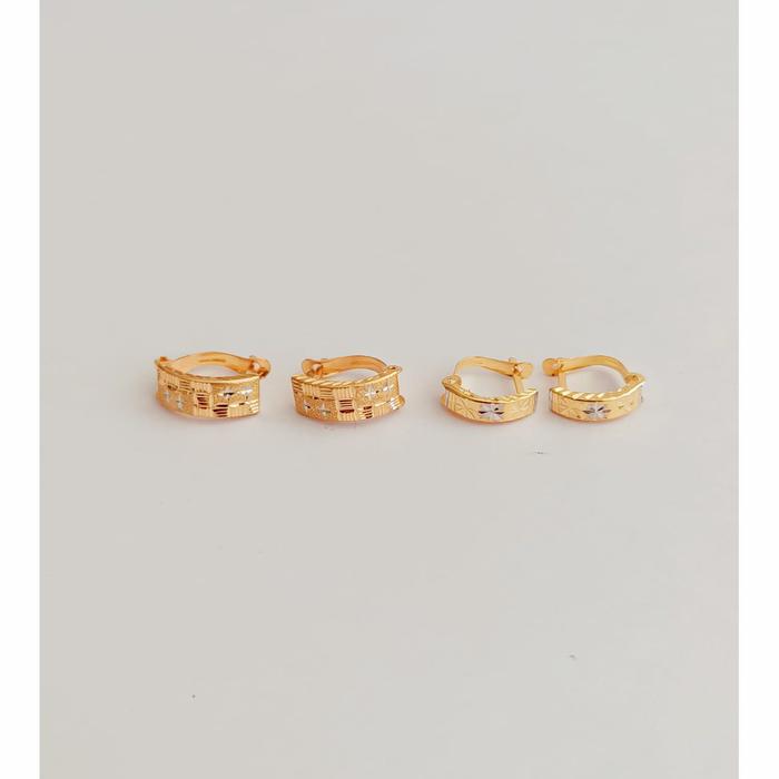 Anting Klep Emas Asli Untuk Wanita Dewasa Anting Kenip Simpel Emas