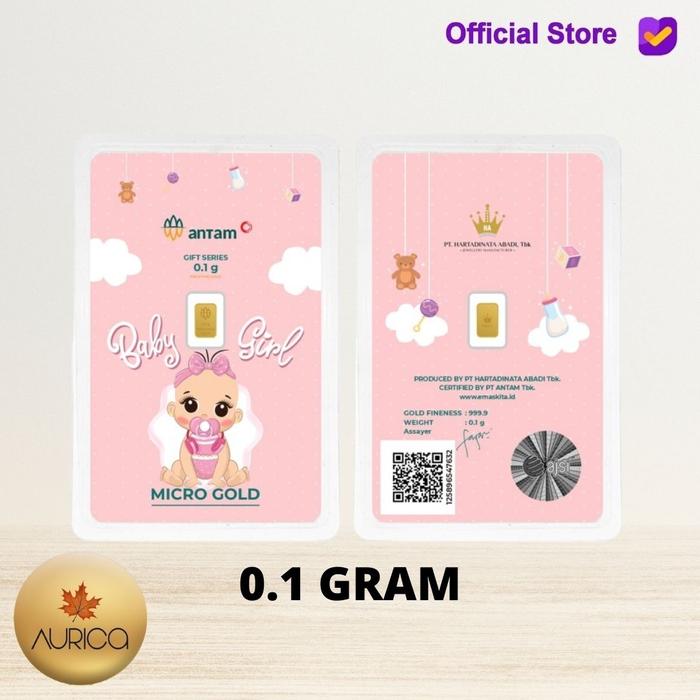 LOGAM MULIA MICRO GOLD ANTAM HARTADINATA 0.1 GRAM BABY GIRL 01 0.1GR