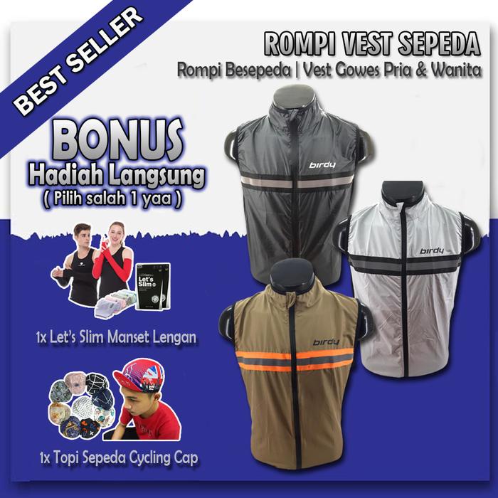 Vest Birdy - Rompi Gowes Sepeda Lipat BIRDY Pria Wanita Vest Reflektor