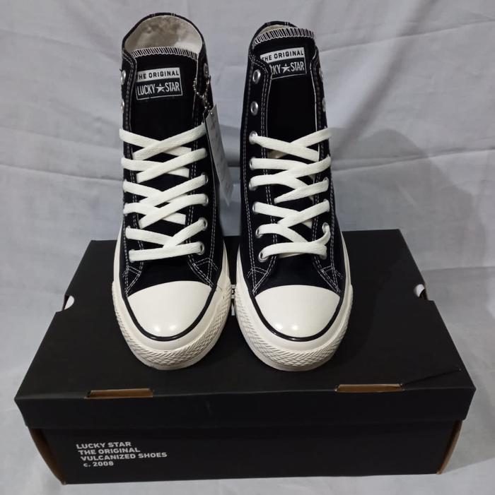 Sepatu sekolah LUCKY STAR ORIGINAL AF1 BLACK NATURAL
