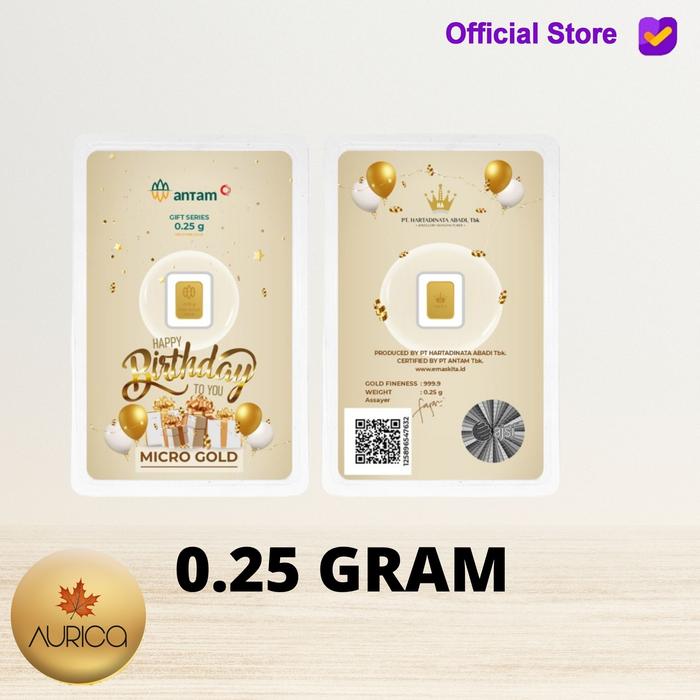 LOGAM MULIA MICRO GOLD ANTAM HARTADINATA 0.25GRAM GOLD SERIES