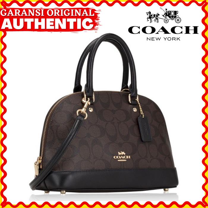 Tas Coach Mini Sierra Satchel Brown Black Wanita Branded Original