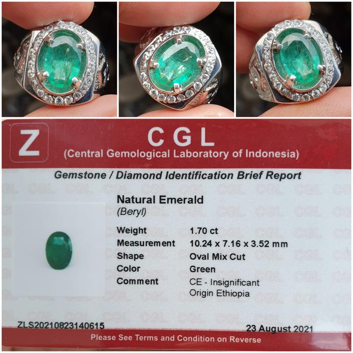 Batu Zamrud Insignificant Jamrud Emerald Ethiopia Memo 1.70 crt