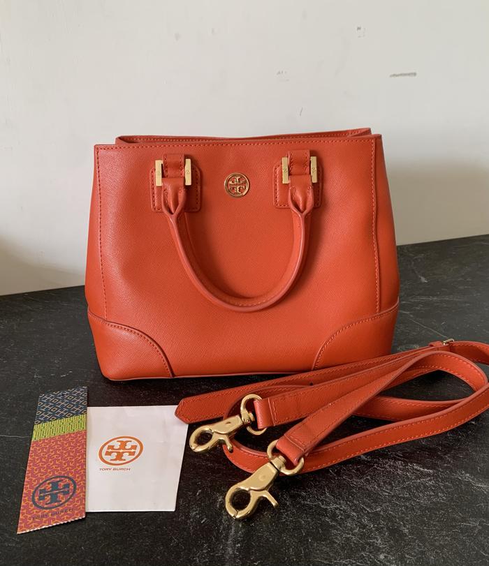 Handbag Tory Burch Robinson Square Tote authentic preloved bag tas