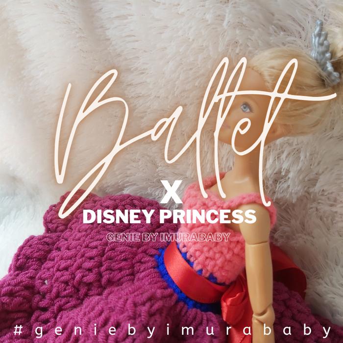 baju boneka barbie rajut disney princess ballet - Mulan