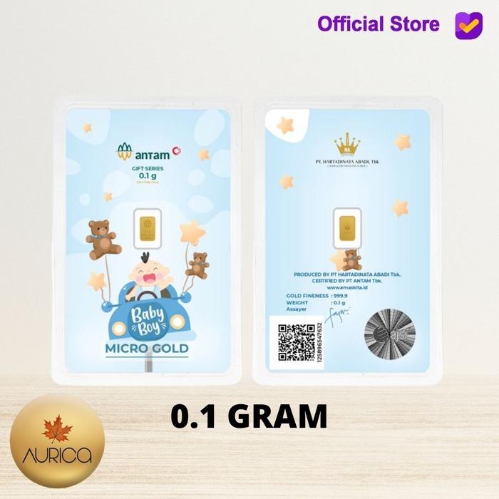 LOGAM MULIA MICRO GOLD ANTAM HARTADINATA 0.1 GRAM BABY BOY 3 0.1GR