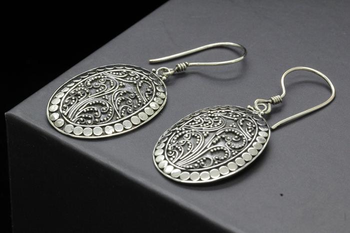 ANTING PERAK BAKAR 925 ASLI BALI UKIRAN BALI