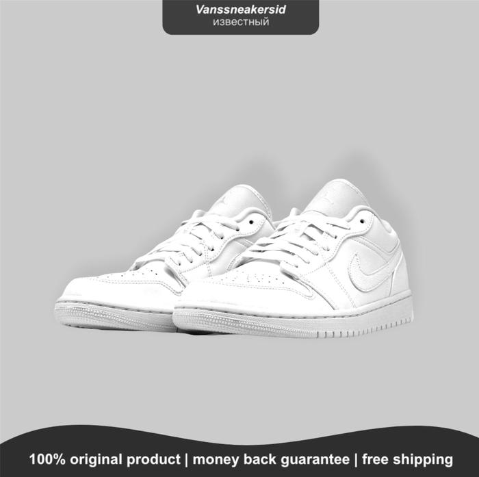 NIKE AIR JORDAN 1 LOW TRIPLE WHITE ORIGINAL