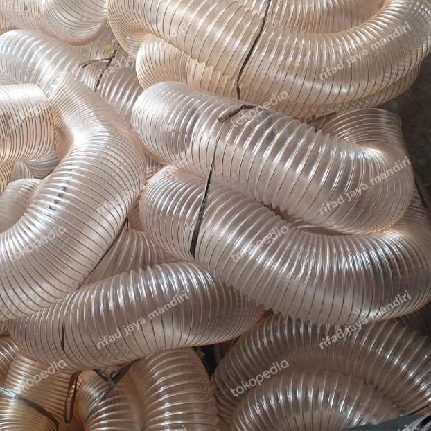 pu ducting hose 4 inchi selang flexible vacuum serbuk kayu