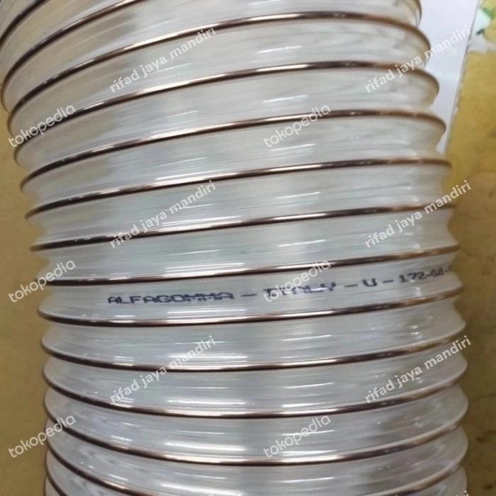 Pu ducting hose 6 inchi selang flexible vacum serbuk alfagomma