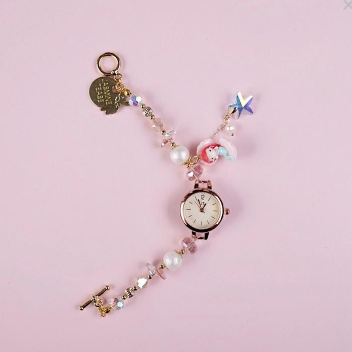 Jasmine Tease Mermaid Shell Watch Handmade Charm JT Jam Tangan