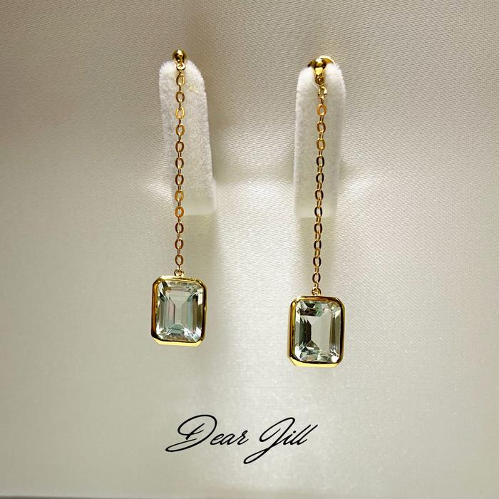 anting emas asli 17k 750 yellow gold handmade earrings - Dear Jill