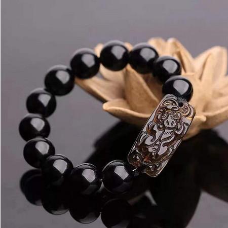 Gelang Obsidian Feng Shui Warna Hitam Untuk Keberuntungan