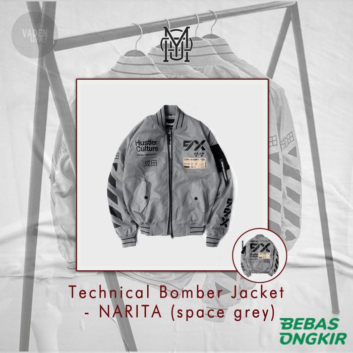 Jaket TECHNICAL BOMBER JACKET - NARITA (space grey) - Original