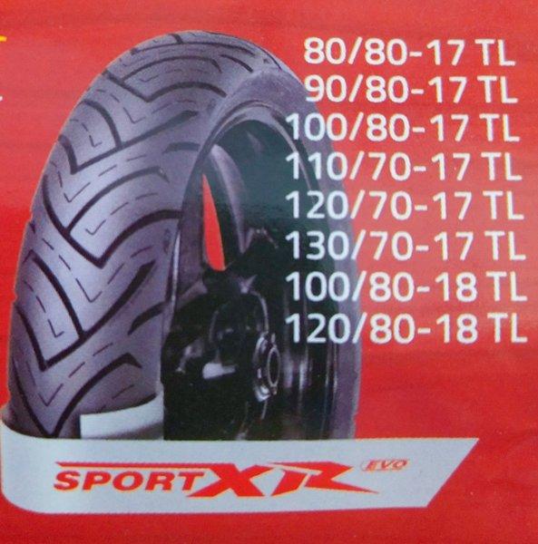 BAN LUAR FDR 100-80-17 FDR 100 80 17 SPORT XR EVO TUBELES