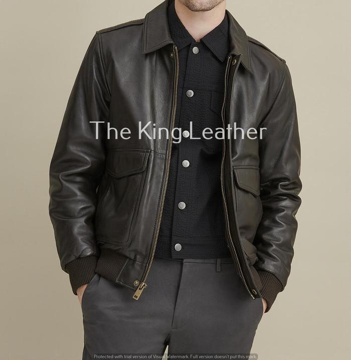 Jaket Kulit Bomber - Jaket Kulit Pilot - Jaket Bomber Top Gun G1