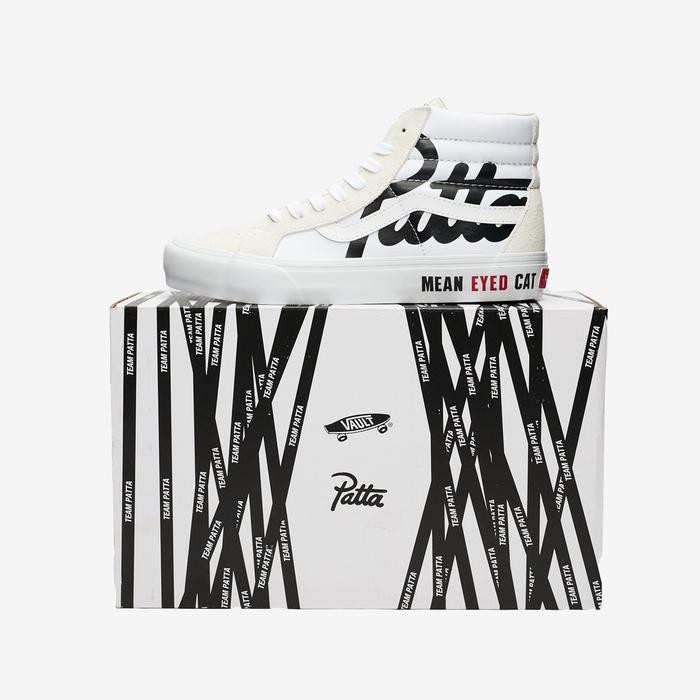 BEST DEAL VANS SK8 HIGH PATTA WHITE SPECIAL EDITION ORIGINAL RESMI