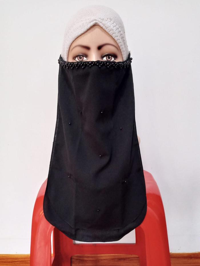 [hitam] cadar walimah / Cadar 2 layer /cadar pengantin syar'i