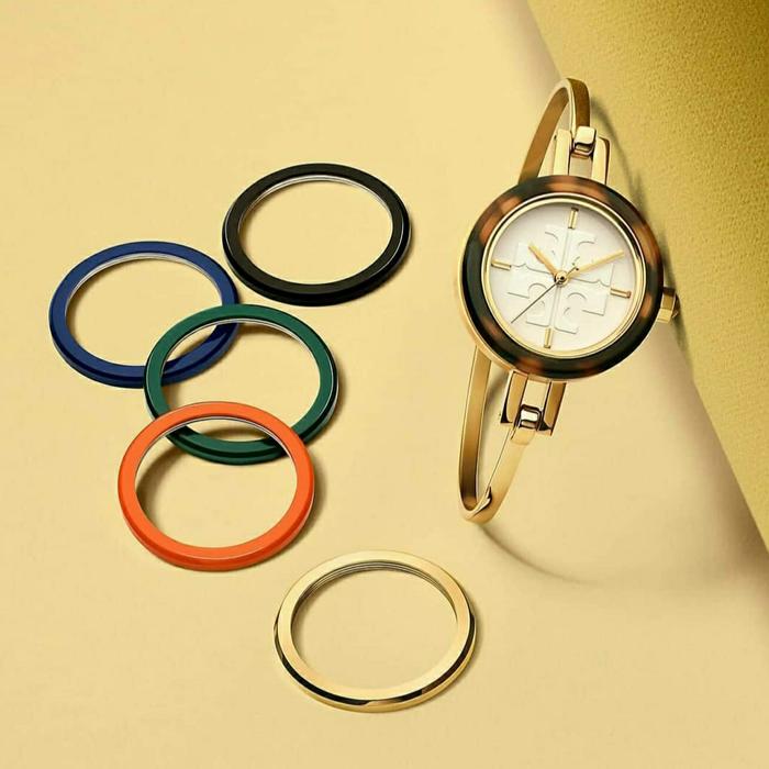 Jam Tangan Wanita Merk Tory Burch TBW2100 TBW 2100 Fullset 5 Ring 26mm