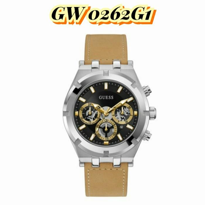 Jam Tangan Pria Guess GW0262G1 GW0262G2 GW0262G3 Kulit Original 45mm