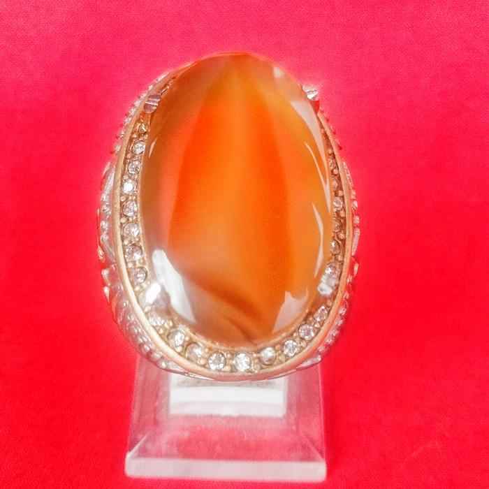 Cincin batu akik motif unik langka asli batu akik