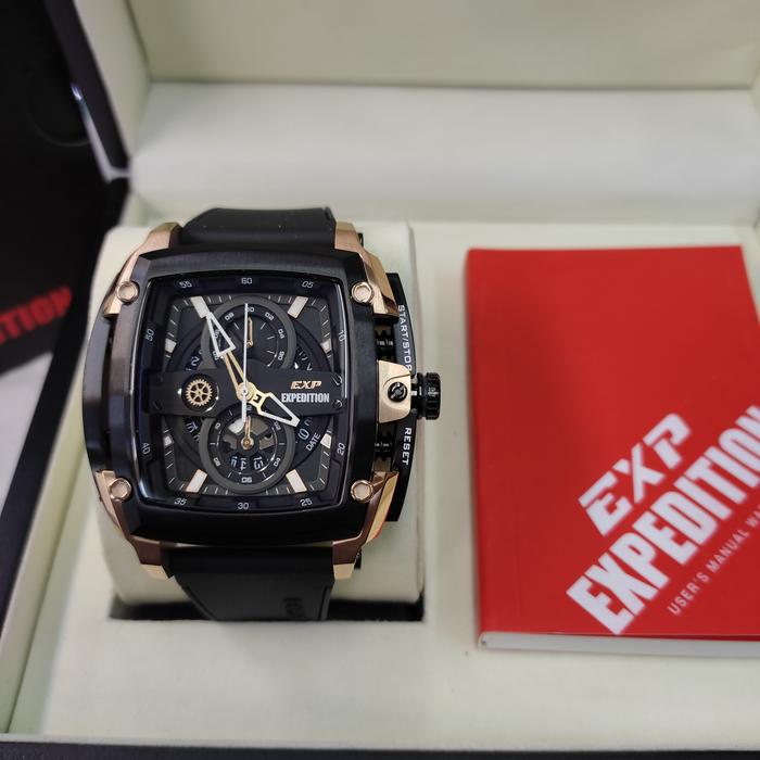 Jam Tangan Pria ORIGINAL EXPEDITION EXP E 3008 M Rubber Steel