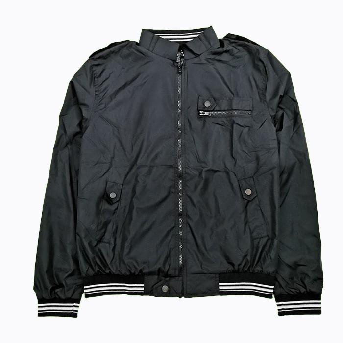 JAKET BOMBER OUTERWEAR PRIA POSHBOY HITAM SIZE : S-M