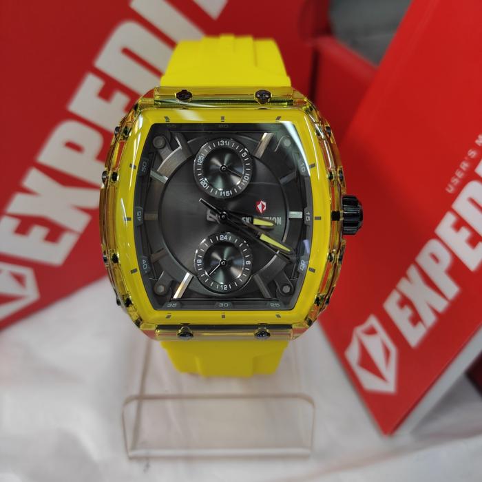 Jam Tangan Wanita ORIGINAL EXPEDITION E 6814 M Rubber Stainles