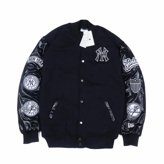 JAKET VARSITY MLB LOGO NY YANKEES AUTHENTIC PREMIUM UNISEX PRIA WANITA