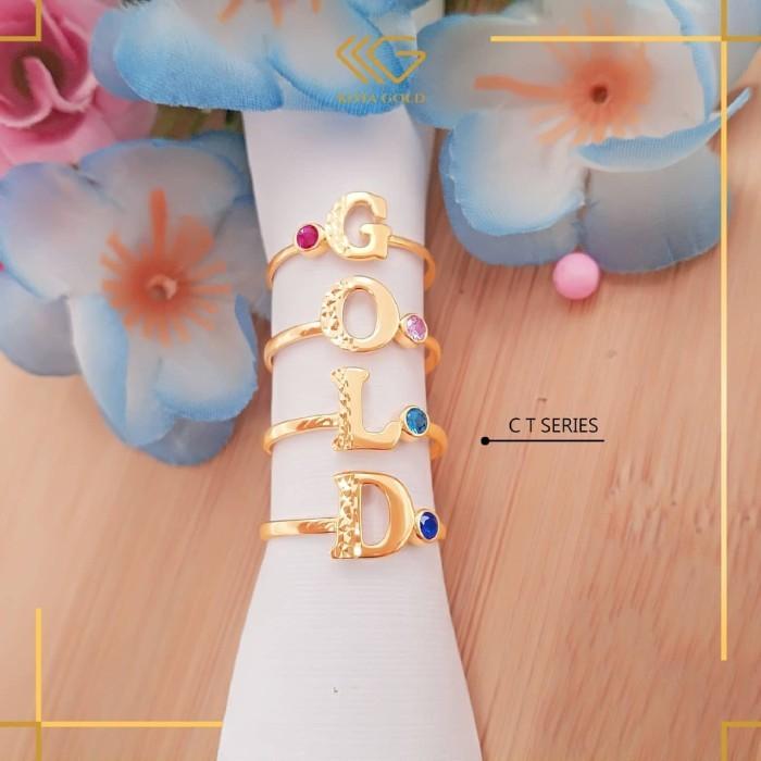 CINCIN WANITA HURUF EMAS ASLI KADAR 375 (8K) ( K,L,M,N,O,P,Q,R,S,T )