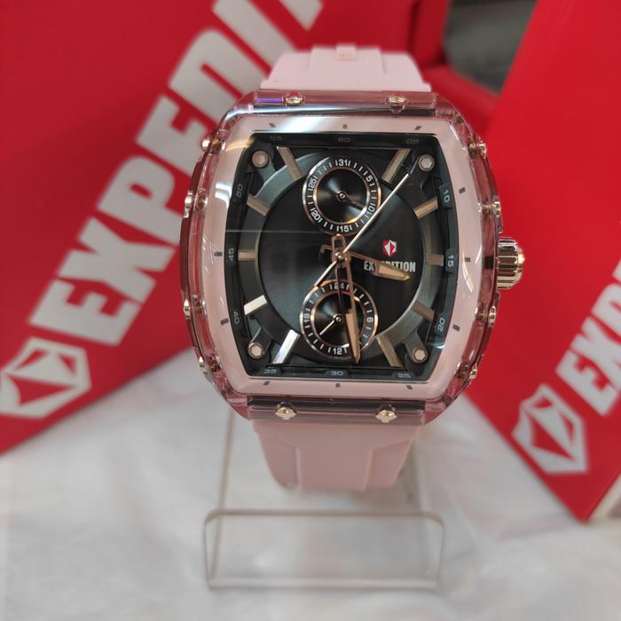 Jam Tangan Wanita ORIGINAL EXPEDITION E 6814 M Rubber Steel
