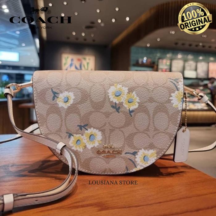Coach Ellen Crossbody in Signature Canvas with Daisy Print