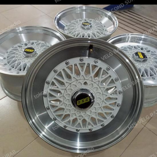 velg mobil bekas bbs rs ring 16x7/8 pcd 4x100/114 et 35/25