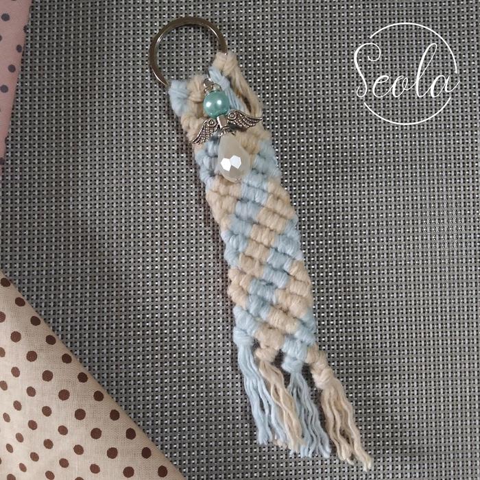 Gantungan tas / ganci macrame blue angel