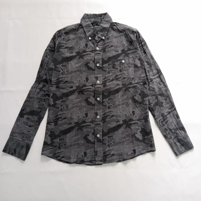 kemeja camo chocolat lengan panjang bekas second preloved