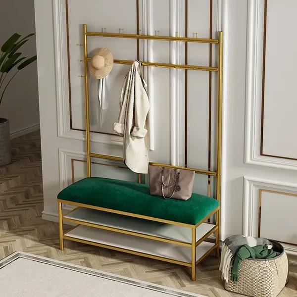 KY//sofa bench dengan gantungan & rak sepatu