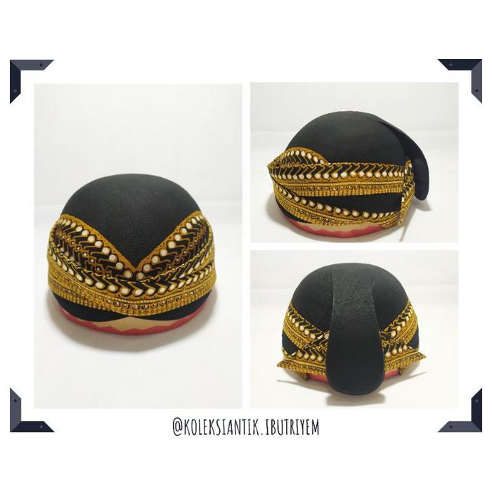 Blangkon Solo Model Ksatrian Alusan Batik Tulis