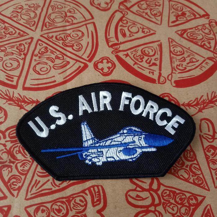 Bordir TOPGUN US AIR FORCE Emblem Jaket Bomber Parka Anak Band Vespa